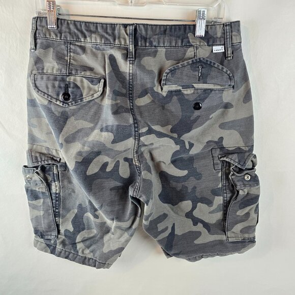 Levis Cargo Shorts Mens 30 Green Camo Cotton Utility Pockets Outdoor Ripstop - Picture 5 of 11
